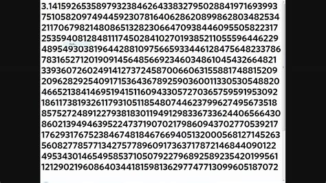 1000 Digits Of Pi