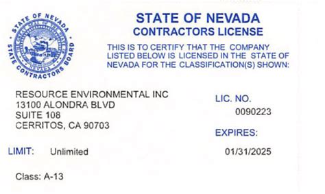 Nevada Contractors License Board